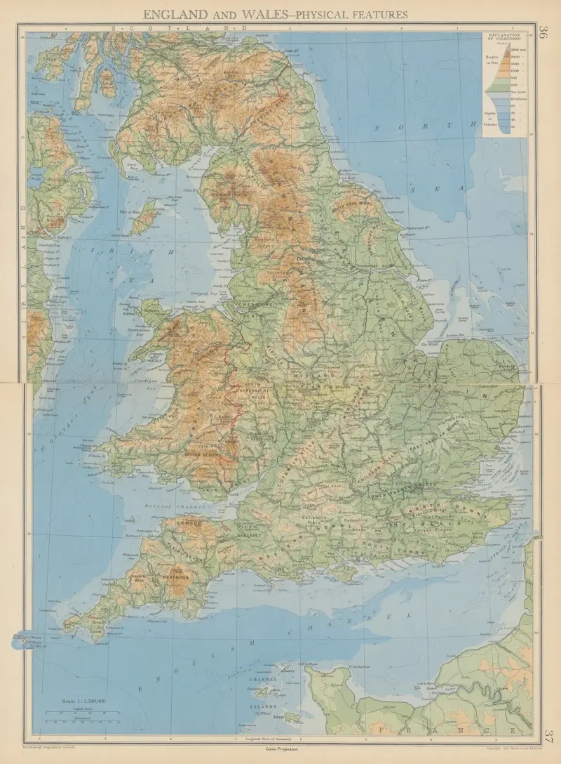 England and Wales – Physical Features av John George Bartholomew