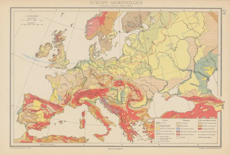 Europa, morfologia, John George Bartholomew