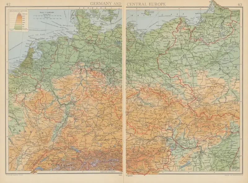 Deutschland und Mitteleuropa von John George Bartholomew