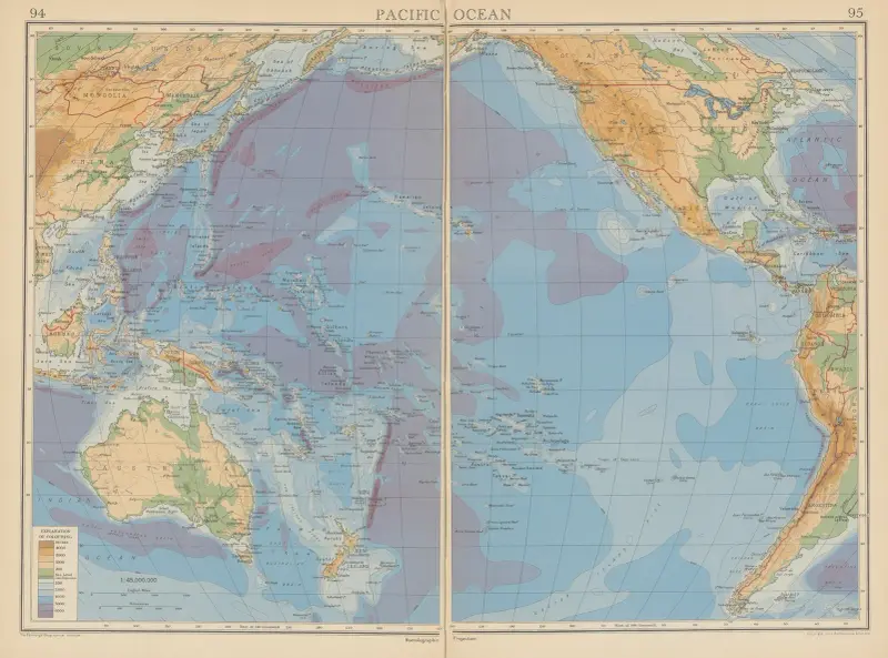 Pacific Ocean av John George Bartholomew