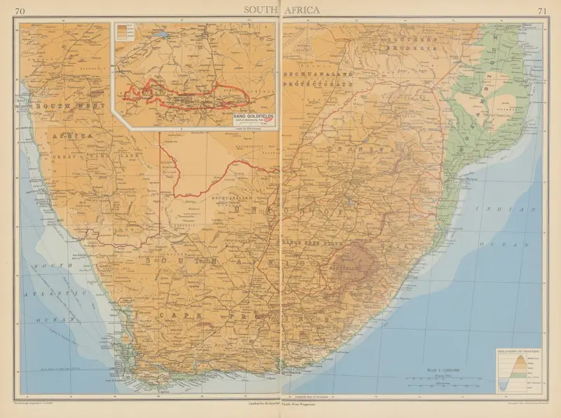 Südafrika von John George Bartholomew