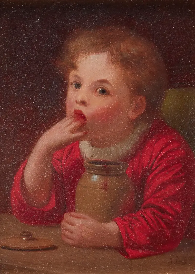 Finger vor Gabeln von John George Brown