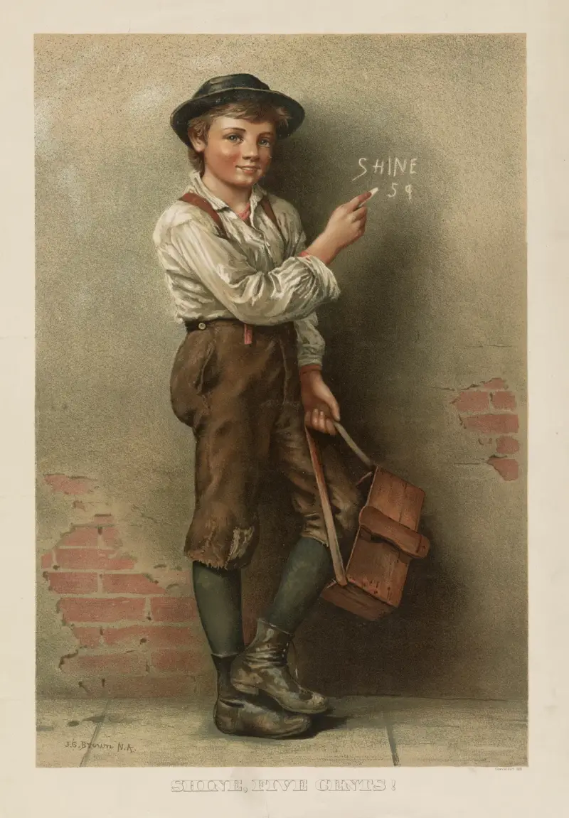 Shine, five cents! von John George Brown