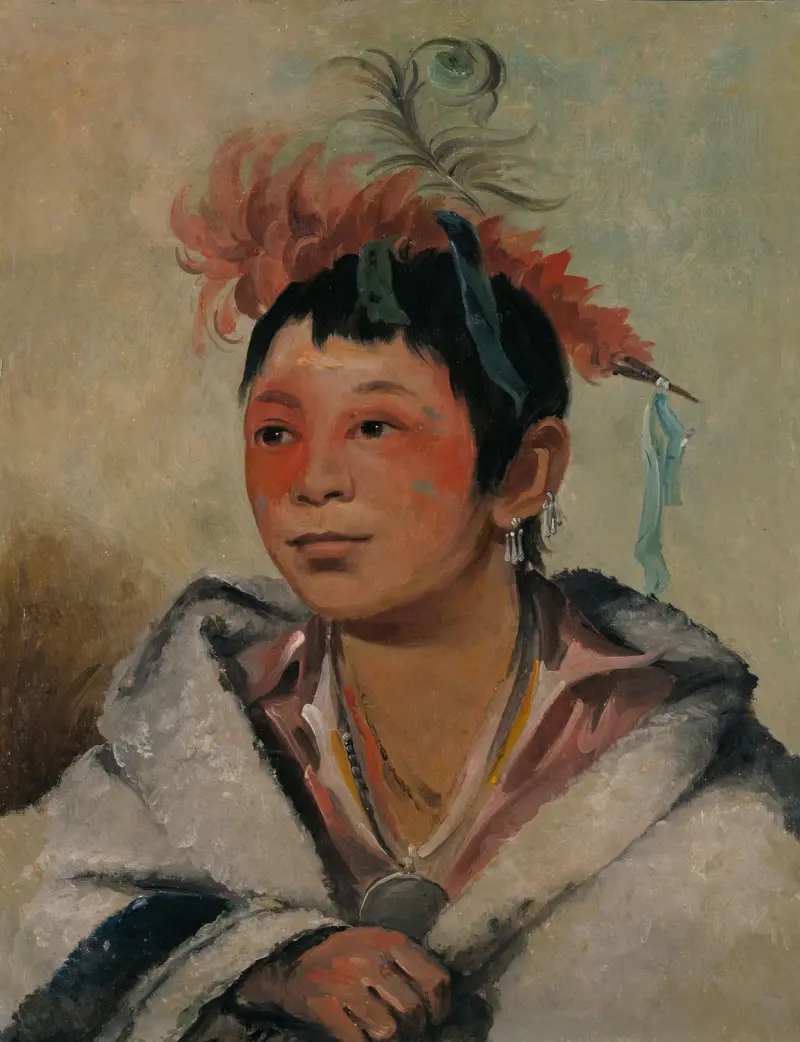 Aú-Nah-Kwet-To-Hau-Páy-O, Einer, der auf den Wolken sitzt, ein Junge von George Catlin
