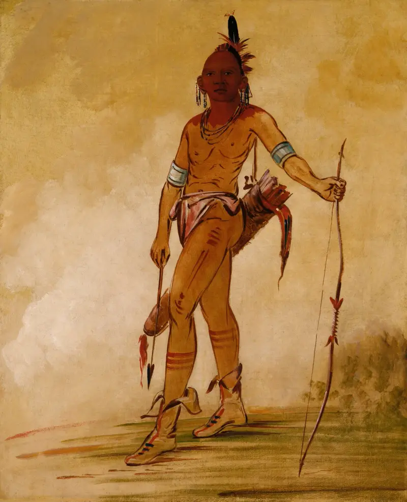 Cáh-He-Ga-Shín-Ga, lilla hövdingen av George Catlin