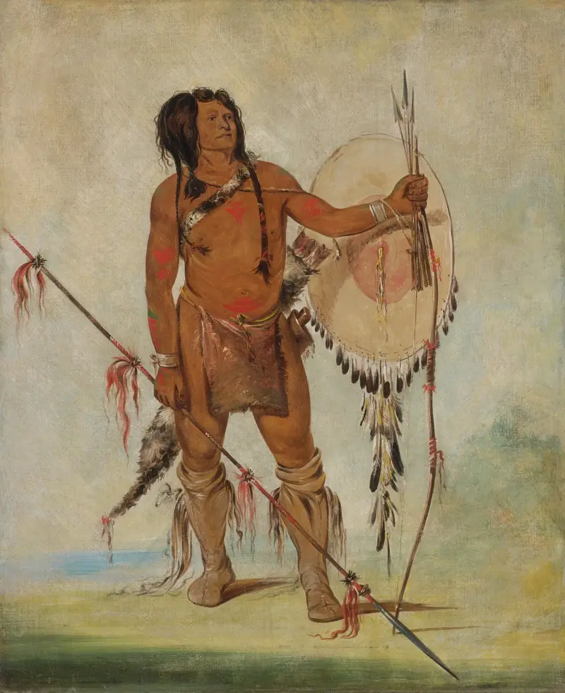 His-Oo-Sán-Chees, lilla spanjoren, en krigare av George Catlin