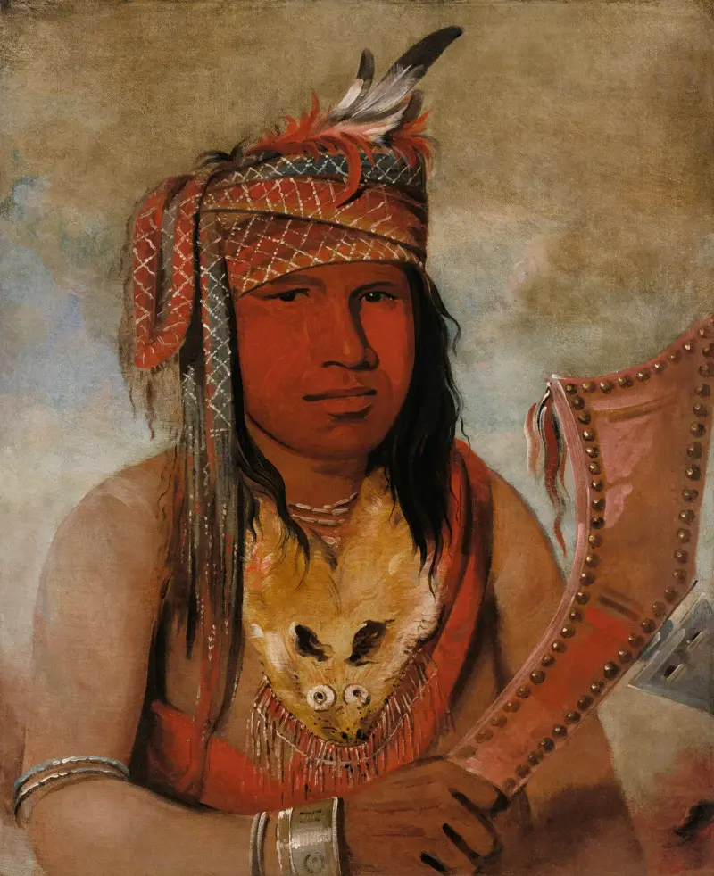 I-An-Be-W’ah-Dick, manlig caribou, en modig krigare av George Catlin