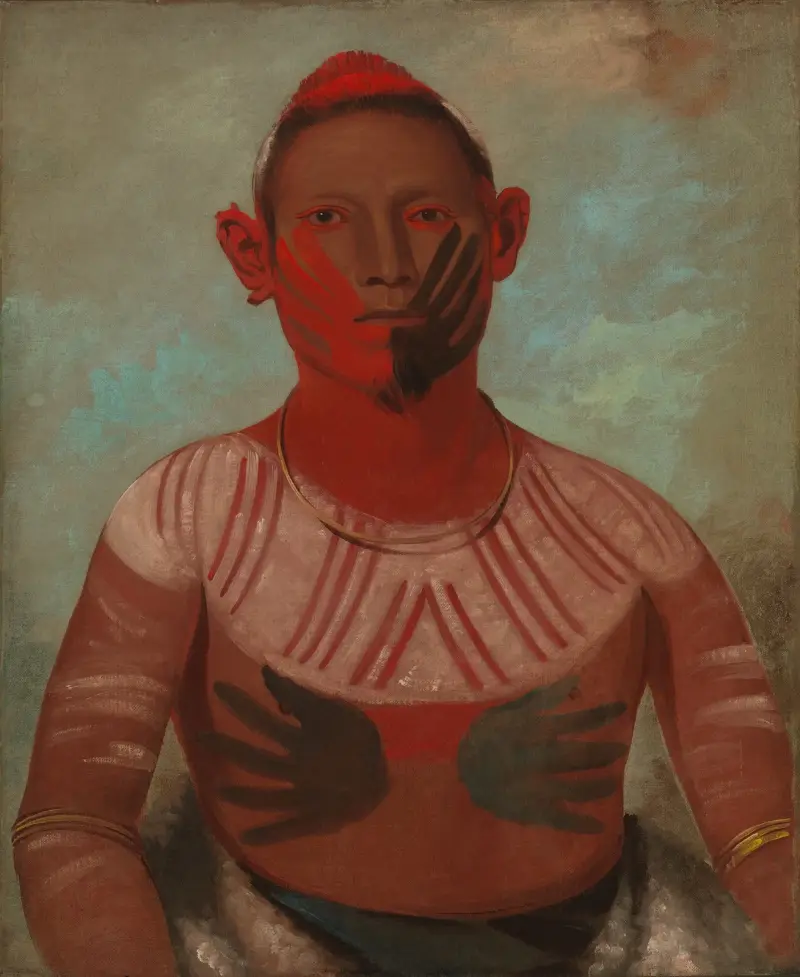 I-O-Wáy, en av Black Hawks främsta krigare av George Catlin