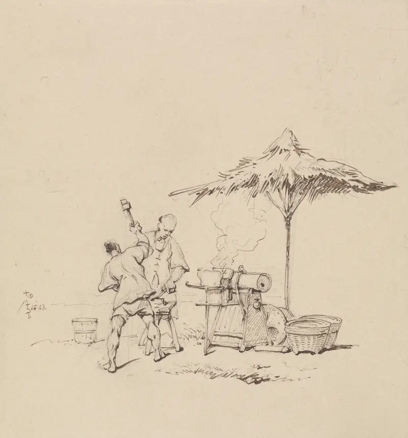 Kovárna, George Chinnery