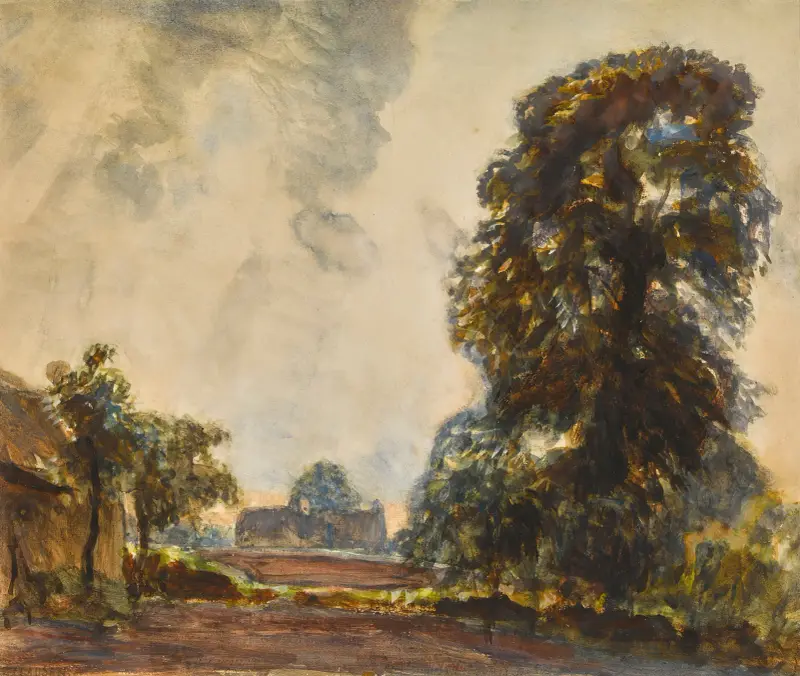 Landscape With Trees (Thunderstorm, Vale Of Clwyd) av Sir George Clausen