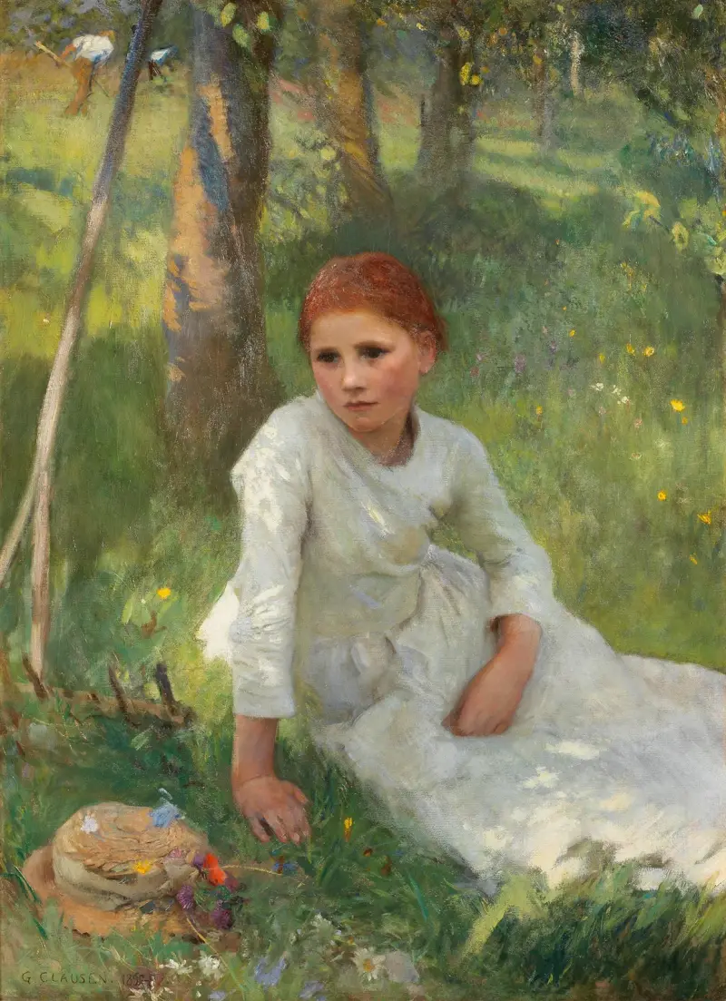 Middag på höfältet av Sir George Clausen