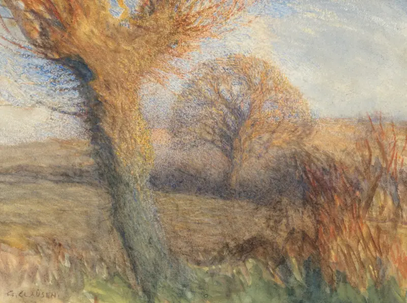Winter evening av Sir George Clausen