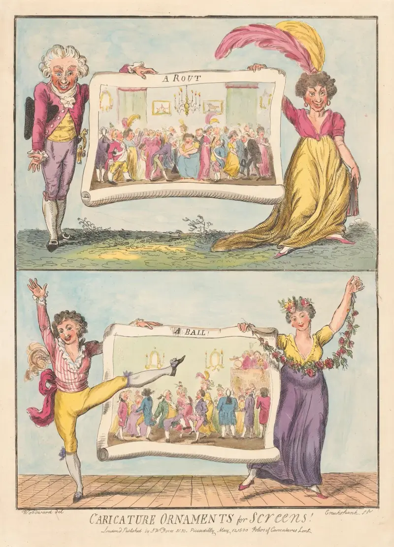 A Rout, A Ball av George Cruikshank