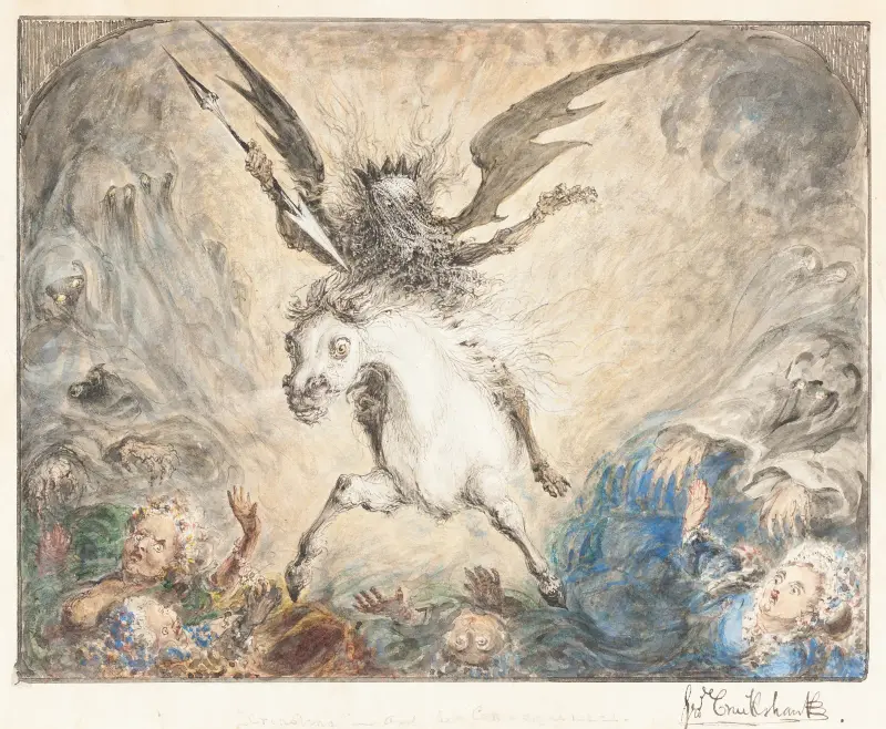 ‘Crinolina’ – and the Consequences (recto) av George Cruikshank