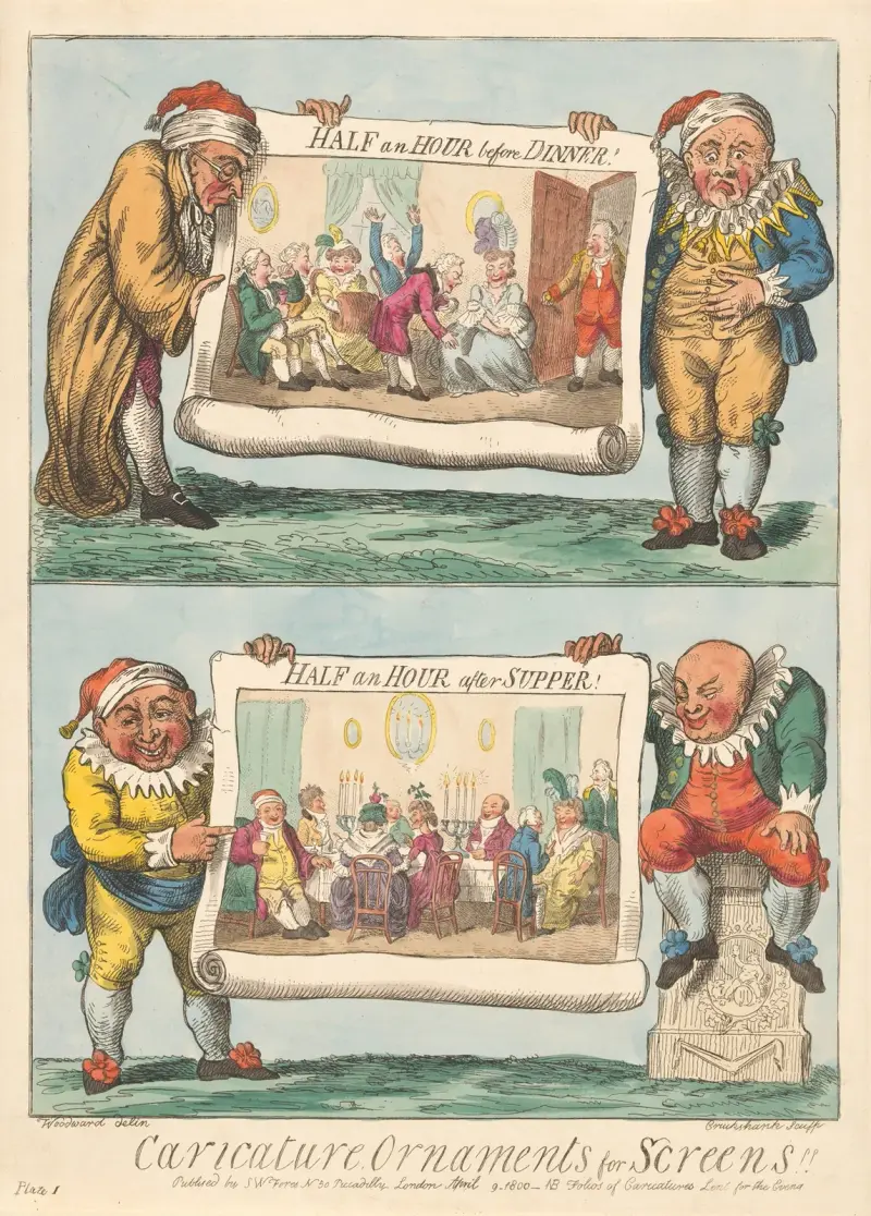 En halvtimme före middagen, en halvtimme efter kvällsmaten av George Cruikshank