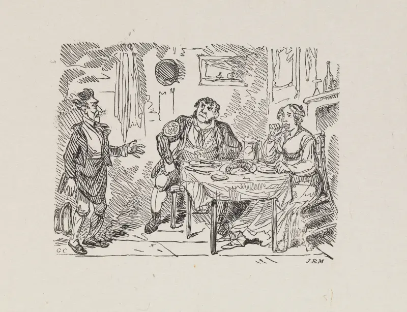 Illustrationen für The Universal Songster, Taf. 03 von George Cruikshank