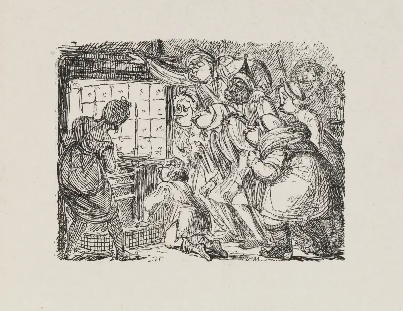Illustrationen für The Universal Songster, Taf. 04 von George Cruikshank