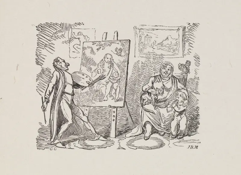Illustrations for The Universal songster Pl.06 av George Cruikshank