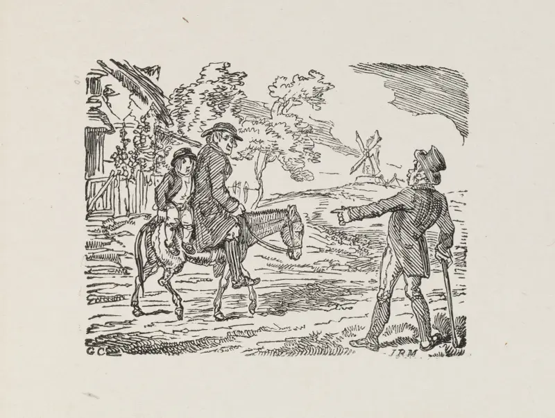 Illustrationer till The Universal Songster, plansch 9 av George Cruikshank