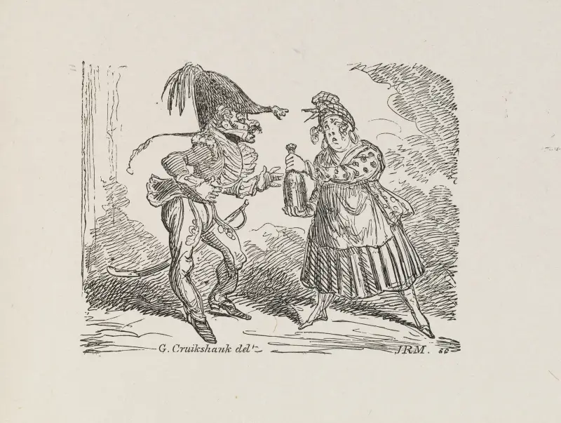 Illustrationer till The Universal Songster, plansch 10 av George Cruikshank