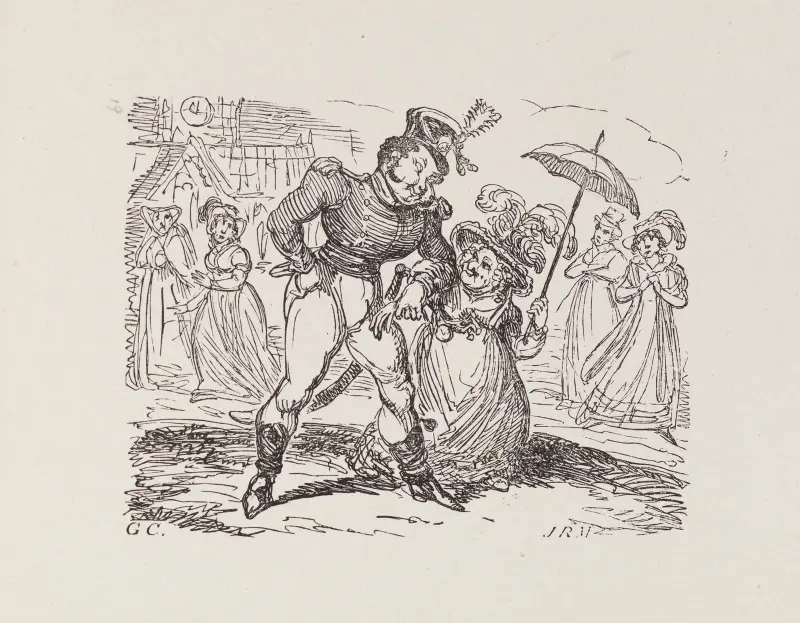 Illustrationen zu The Universal Songster, Taf. 16 von George Cruikshank