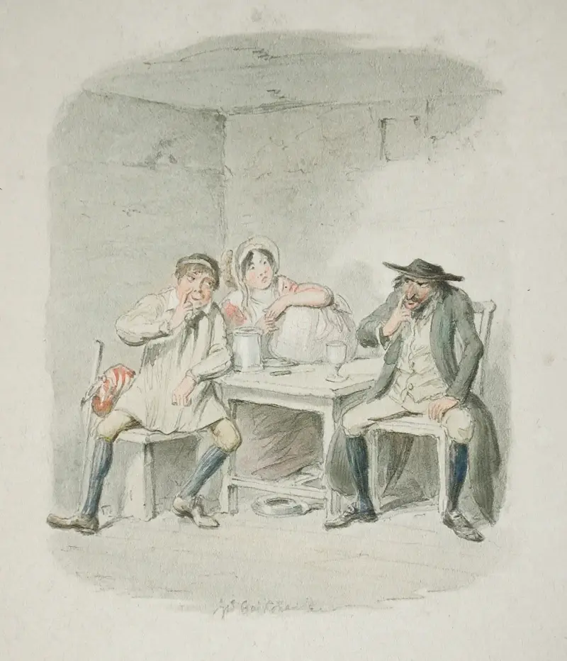 Juden och Morris Bosle börjar förstå varandra av George Cruikshank