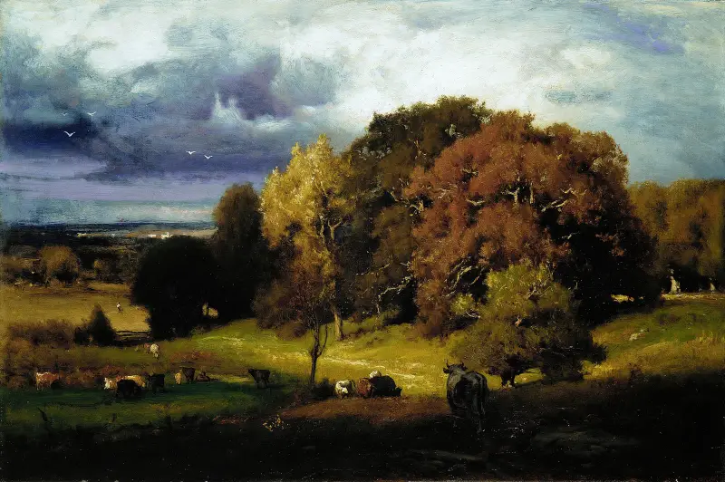Autumn Oaks av George Inness