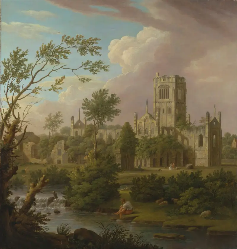 Kirkstall Abbey, Yorkshire, George Lambert