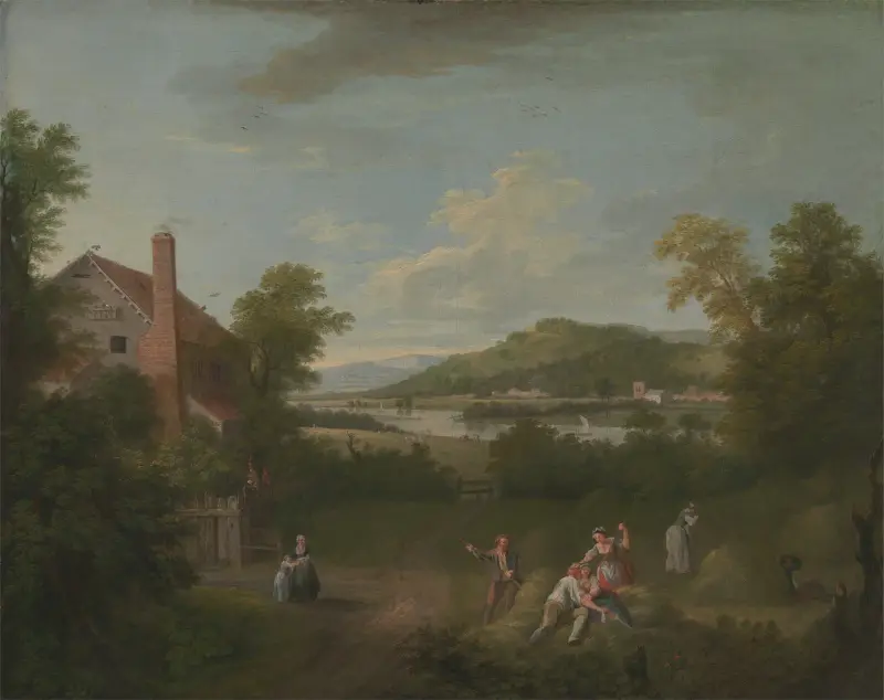 Landscape with Farmworkers av George Lambert