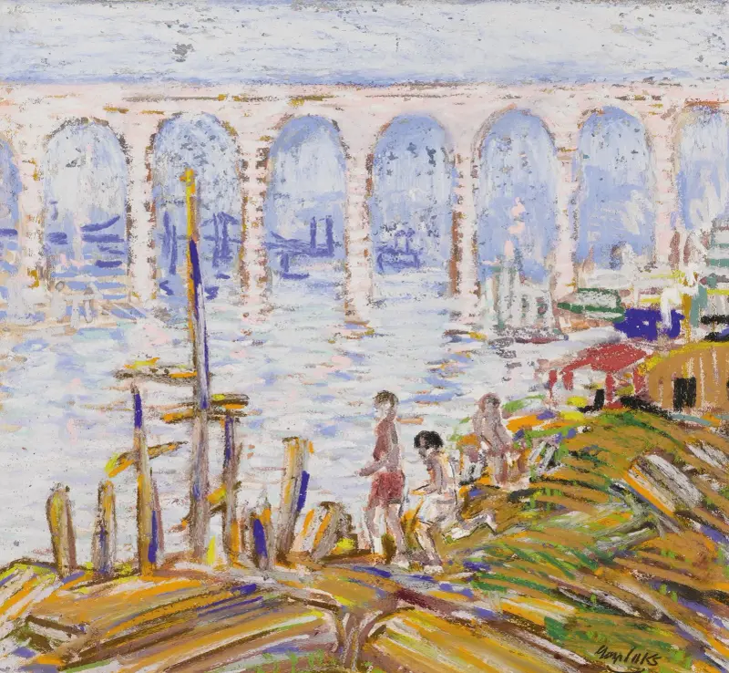 Vysoký most přes Harlem River, George Luks