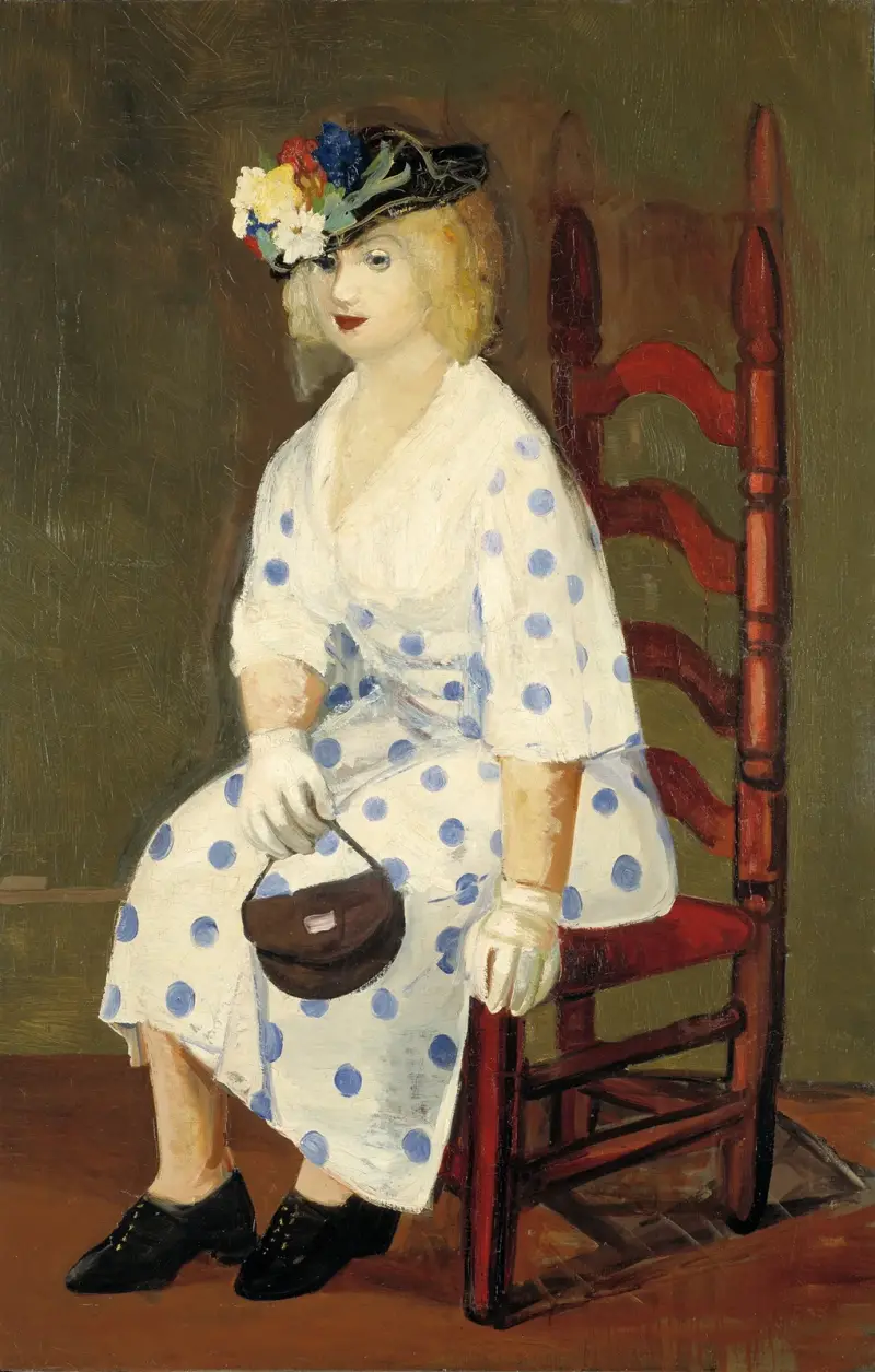 The Polka Dot Dress av George Luks