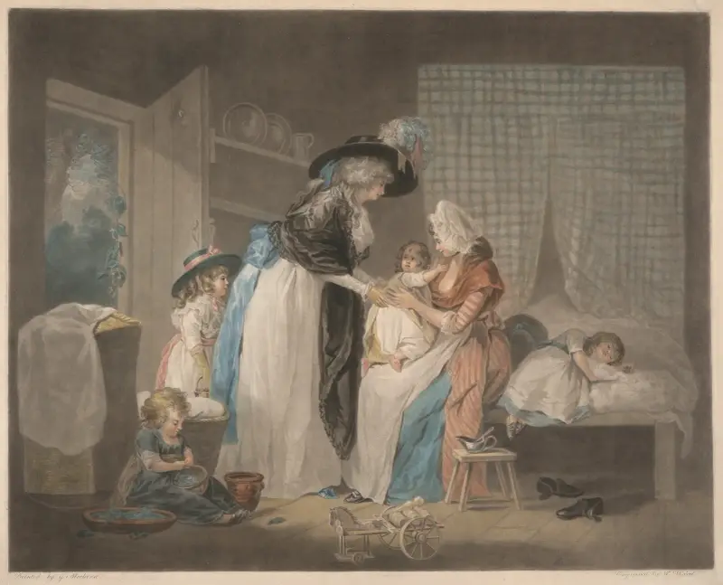 Besök hos barnet hos amman av George Morland