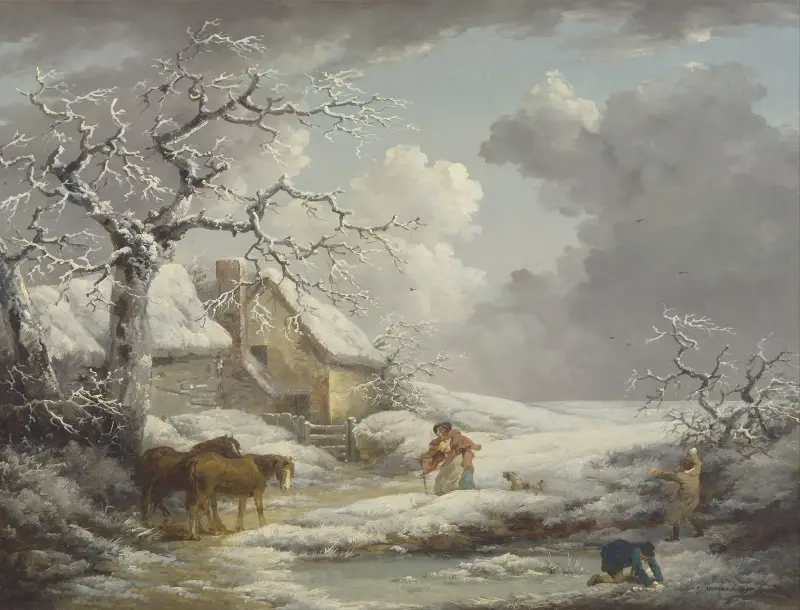 Zimowy pejzaż, George Morland