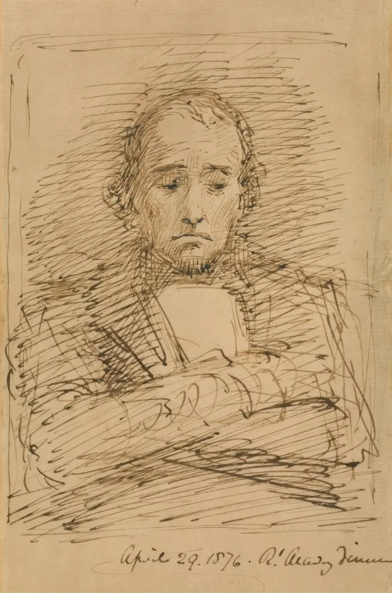 Benjamin Disraeli, Sketched at a Royal Academy Dinner av George Richmond