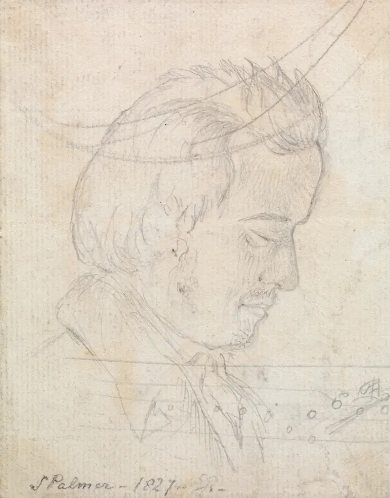 Portrait Head of Samuel Palmer av George Richmond