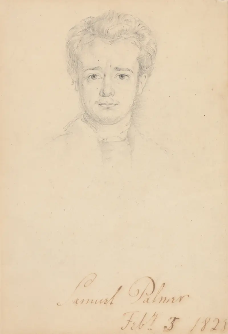 Porträtt av Samuel Palmer, 5 februari 1828 av George Richmond