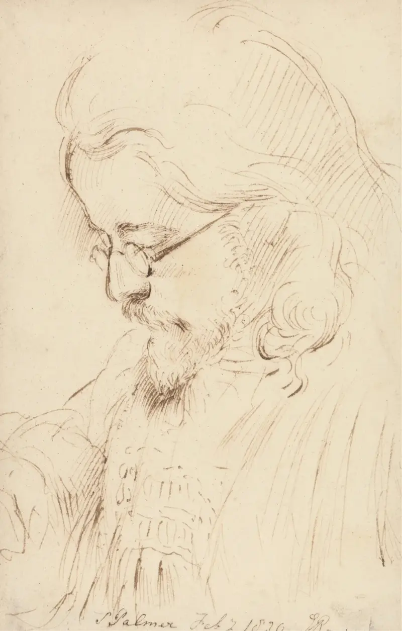 Porträt von Samuel Palmer, Kopf und Schultern von George Richmond