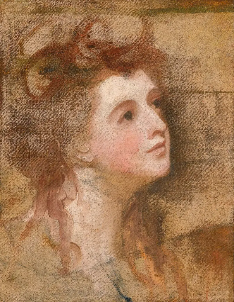Porträtt av en dam av George Romney