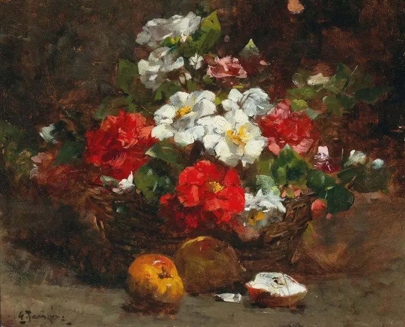 En korg full av blommor av Georges Jeannin