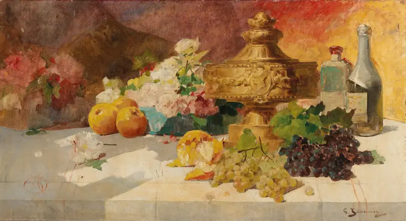 Stort stilleben med frukt av Georges Jeannin