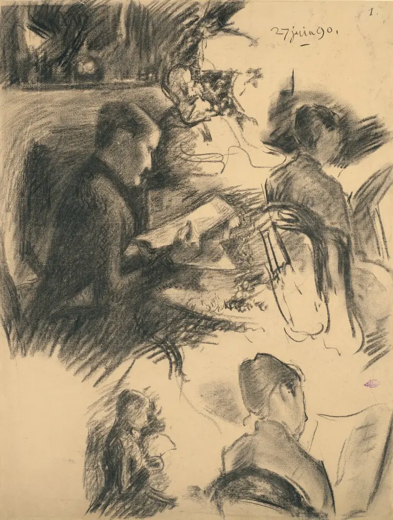 Studier av läsande figurer av Georges Lemmen