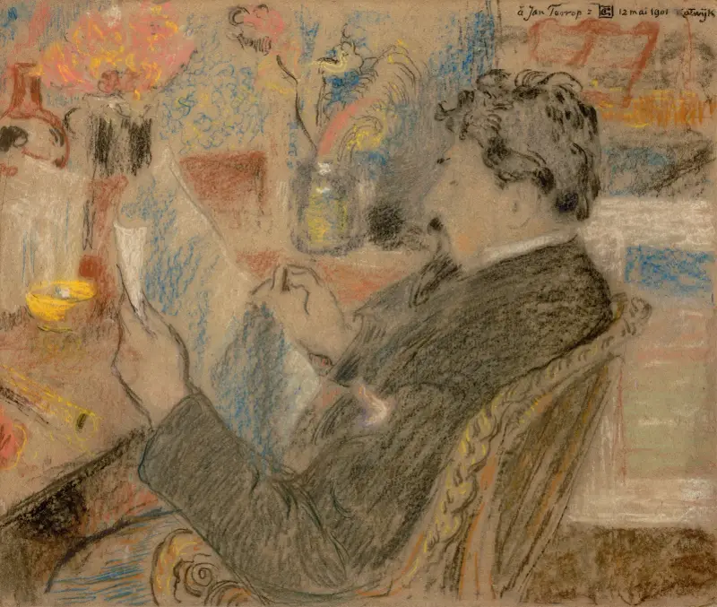 Porträtt av Jan Toorop av Georges Lemmen