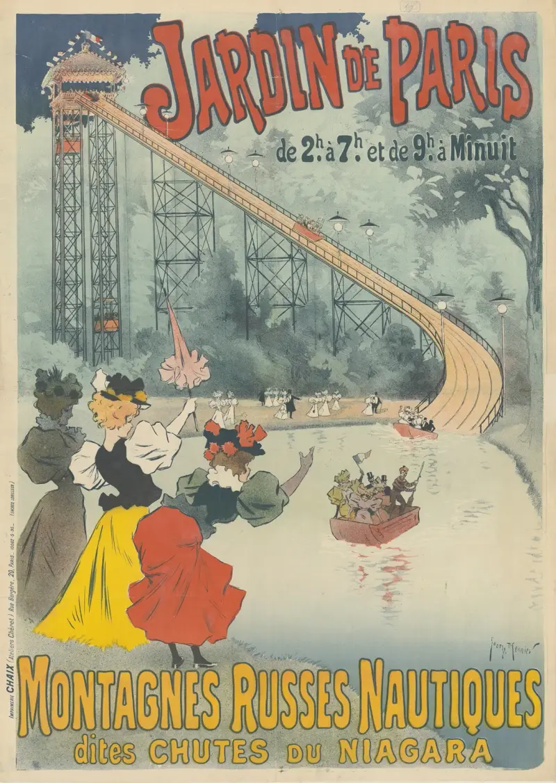 Jardin de Paris. Vattenberg-och-dalbanor av Georges Meunier