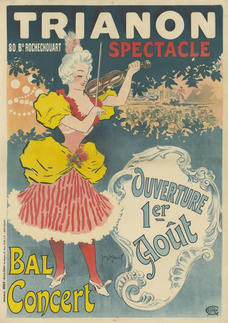 Trianon, 80 Bd Rochechouart. Föreställning. Bal. Konsert av Georges Meunier