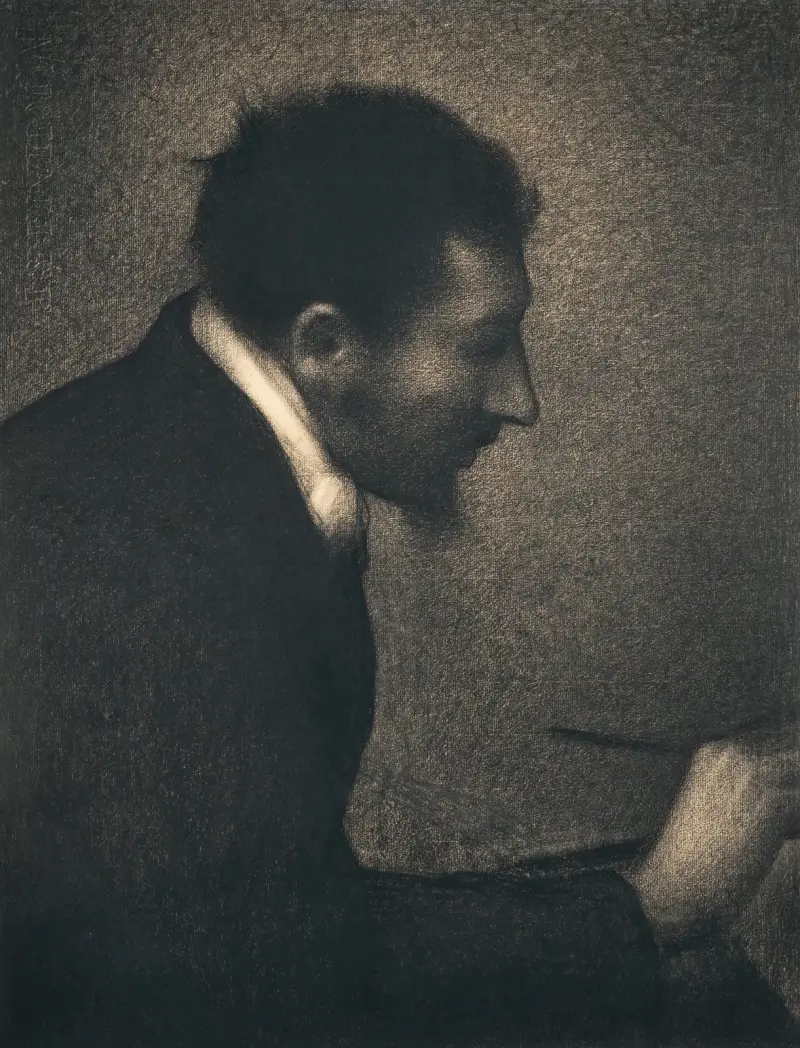 Aman-Jean (Porträt von Edmond François Aman-Jean) von Georges Seurat
