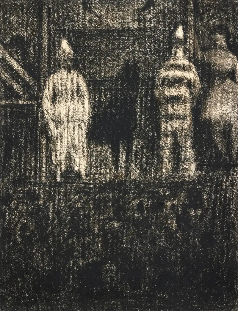 Klauni a poník, Georges Seurat