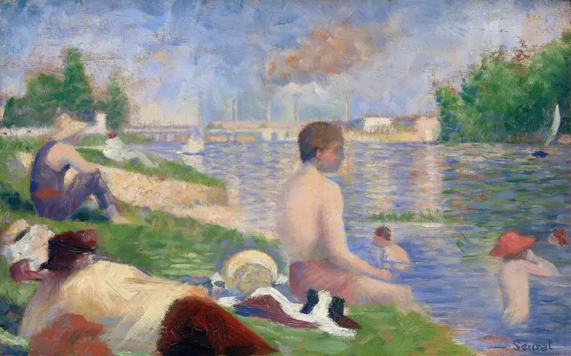 Endgültige Studie für „Badende in Asnières“ von Georges Seurat