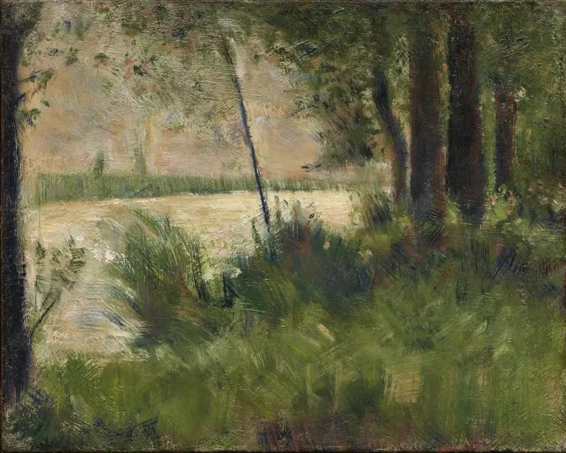 Grassy Riverbank (1881_1882) av Georges Seurat