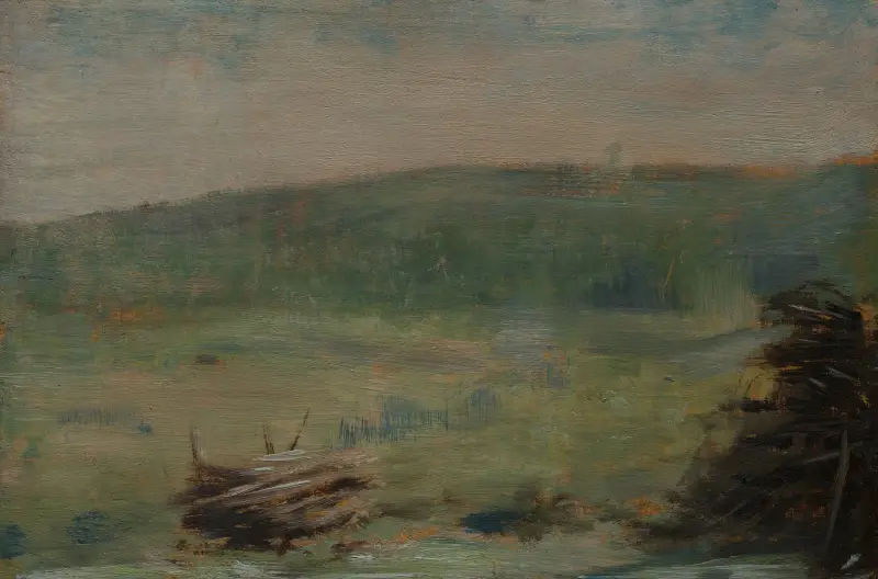 Landscape at Saint-Ouen av Georges Seurat
