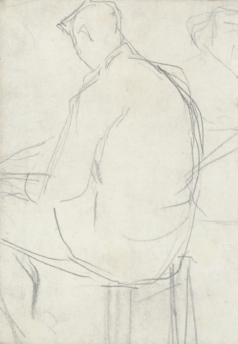 Man Seated on a Stool av Georges Seurat
